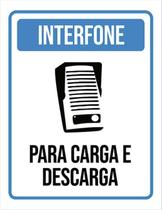 Kit 3 Placas Interfone Carga Descarga Desenho