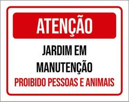 Kit 3 Placas Jardim Manutenção Pessoas Animais 36X46