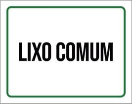 Kit 3 Placas Lixo Comum Setor