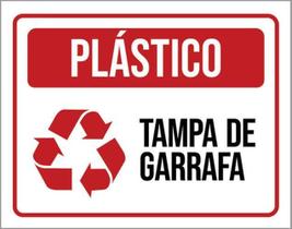 Kit 3 Placas Lixo Plástico Tampa De Garrafa 36X46