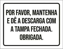 Kit 3 Placas - Mantenha E Dê A Descarga Tampa Fechada