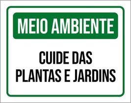 Kit 3 Placas Meio Ambiente Cuide Das Plantas E Jardins