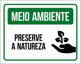 Kit 3 Placas Meio Ambiente Preserva A Natureza Verde 36X46