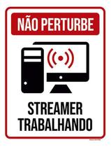 Kit 3 Placas Não Perturbe Streamer Trabalhando 36X46