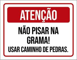 Kit 3 Placas Não Pisar Na Grama Caminho Pedras 36X46