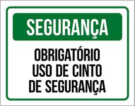 Kit 3 Placas - Obrigatório Uso De Cinto De Segurança