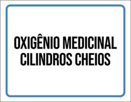 Kit 3 Placas Oxigênio Medicinal Cilindros Cheios 36X46