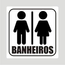 Kit 3 Placas para Banheiros - Feminino - Masculino - Geral