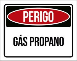Kit 3 Placas Perigo Gás Propano 36X46