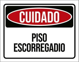 Kit 3 Placas Perigo Piso Escorregadio 36X46