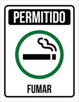 Kit 3 Placas Permitido Fumar 36X46