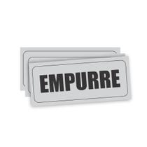 Kit 3 Placas PORTA PUXE/EMPURRE PL(1011) em PVC COM fita DUPLAFACE Kit 3 Placas PORTA PUXE/EMPURRE PL(1011) em PVC COM fita DUPLAFACE