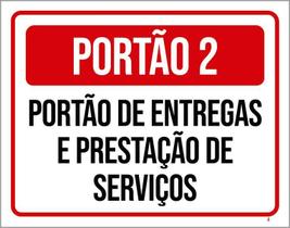 Kit 3 Placas Portão 2 Portão Entregas Prestação Serviços