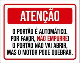 Kit 3 Placas Portão Automático Não Empurre Motor Quebrar