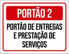 Kit 3 Placas Portão Entregas Prestação Serviços 36X46