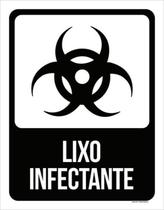 Kit 3 Placas Preta Lixo Infectante 36X46 Kit 3 Placas Preta Lixo Infectante 36X46