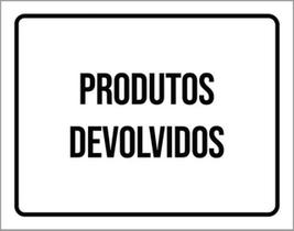 Kit 3 Placas Produtos Devolvidos