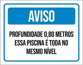 Kit 3 Placas Profundidade Piscina Mesmo Nível 36X46 Kit 3 Placas Profundidade Piscina Mesmo Nível 36X46