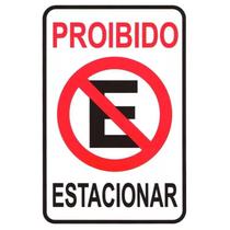 Kit 3 -Placas Proibido Estacionar Sujeito A Guincho