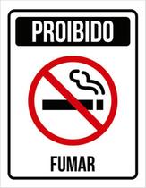 Kit 3 Placas Proibido Fumar 36X46