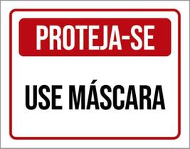 Kit 3 Placas Proteja-Se Use Máscara Vermelha 36X46