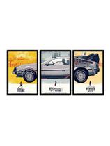 Kit 3 Placas Quadros Decorativos Para Sala Quarto Geek Nerd Back To The Future