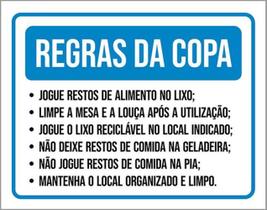 Kit 3 Placas Regras Da Copa ul