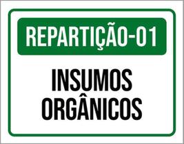 Kit 3 Placas Repartição 01 Insumos Orgânicos