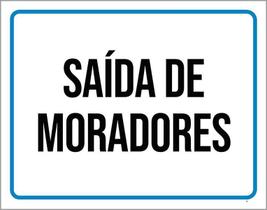 Kit 3 Placas - Saída De Moradores