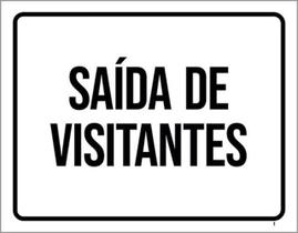 Kit 3 Placas Saída Visitantes Setor 36X46