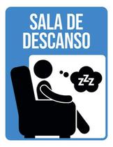 Kit 3 Placas Sala De Descanso Setor Desenho 36X46