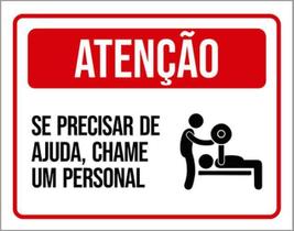 Kit 3 Placas Se Precisar De Ajuda Chame Personal Academia