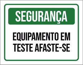 Kit 3 Placas Segurança Equipamento Teste Afaste-Se 36X46 Kit 3 Placas Segurança Equipamento Teste Afaste-Se 36X46