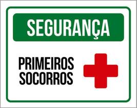 Kit 3 Placas Segurança Primeiros Socorros 36X46