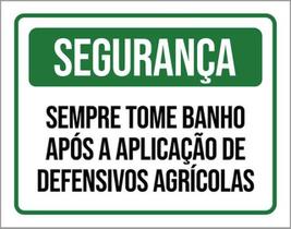 Kit 3 Placas Segurança Sempre Tome Banho Defensivos