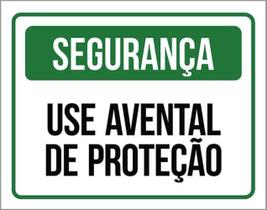 Kit 3 Placas Segurança Use Avental Proteção 36X46