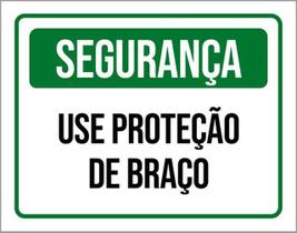 Kit 3 Placas Segurança Use Proteção De Braço 36X46