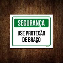 Kit 3 Placas Segurança Use Proteção De Braço