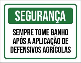 Kit 3 Placas Sempre Tome Banho Após Aplicação 36X46