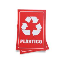 Kit 3 Placas sinalização 15x21cm EM PVC PL(1044) - Tema: Lixo Plástico Kit 3 Placas sinalização 15x21cm EM PVC PL(1044) - Tema: Lixo Plástico