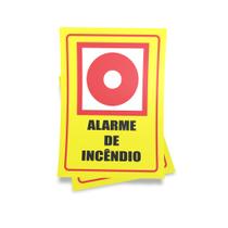 Kit 3 Placas sinalização 15x21cm EM PVC PL(105) Tema: Incêndio