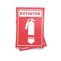 Kit 3 Placas sinalização 15x21cm EM PVC PL(109) Tema: Extintor Kit 3 Placas sinalização 15x21cm EM PVC PL(109) Tema: Extintor