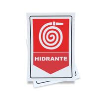 Kit 3 Placas sinalização 15x21cm EM PVC PL(119C) Tema: Hidrante Kit 3 Placas sinalização 15x21cm EM PVC PL(119C) Tema: Hidrante