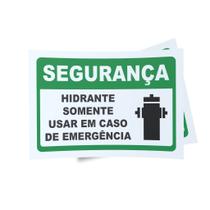 Kit 3 Placas sinalização 15x21cm EM PVC PL(120) Tema: Hidrante Kit 3 Placas sinalização 15x21cm EM PVC PL(120) Tema: Hidrante
