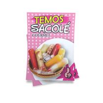 Kit 3 Placas sinalização 15x21cm EM PVC PL(151) - Tema: Geladinho 15x21