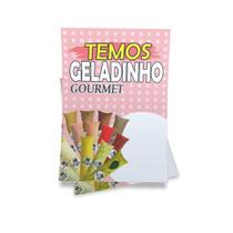 Kit 3 Placas sinalização 15x21cm EM PVC PL(152) - Tema: Geladinho 15x21