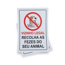 Kit 3 Placas sinalização 15x21cm EM PVC PL(165) - Tema: Condomínio Recolha as Fezes Kit 3 Placas sinalização 15x21cm EM PVC PL(165) - Tema: Condomínio Recolha as Fezes