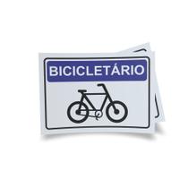 Kit 3 Placas sinalização 15x21cm EM PVC PL(175) - Tema: Bicicleta