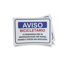 Kit 3 Placas sinalização 15x21cm EM PVC PL(176) - Tema: Bicicleta