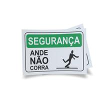 Kit 3 Placas sinalização 15x21cm EM PVC PL(181b) - Tema: Não Corra Kit 3 Placas sinalização 15x21cm EM PVC PL(181b) - Tema: Não Corra